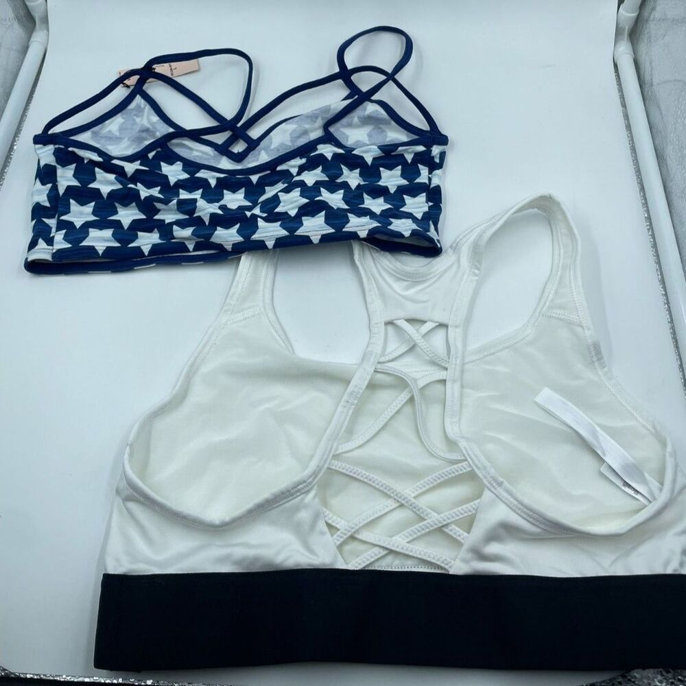 Victoria's Secret & Victoria Sport Bra Bundle - Lot of 2 Strappy Back Cage Sz L